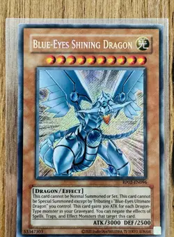 Yugioh Blue Eyes Shining Dragon RP02-EN096 Near Mint FOIL BLEED - Image 1
