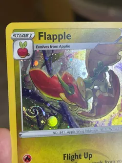 POKEMON FLAPPLE SWSH189 PROMO BLACK STAR COSMOS HOLO WITH HD SWIRL NM CARD PICS - Image 4