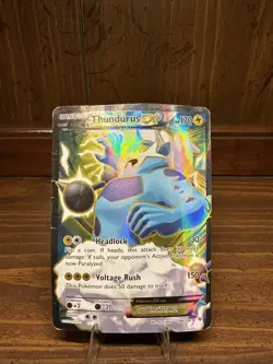 Pokemon TCG Thundurus EX Roaring Skies Holo Full Art Ultra Rare Card 98/108 - Image 1
