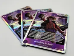 One Piece CCG Monkey.D.Luffy 3x Card Playset - ST26-005 SR - English - ALL MINT - Image 1
