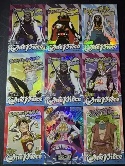 One Piece 9 x Collectible Character Anime Cards Luffy Zoro Chopper Ace Zoro SSR - Image 1