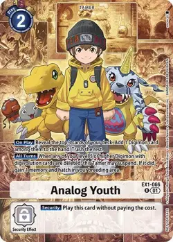 Analog Youth *SEALED* EX1-066 R Digimon Card Game - Image 3
