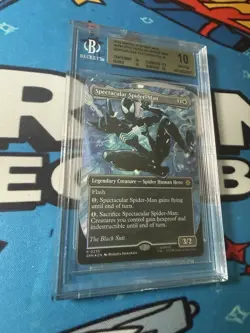 2025 MAGIC MARVEL'S SPECTACULAR SPIDER-MAN #0235 BORDERLESS TEXTURED FOIL BGS 10 - Image 3