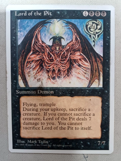 Lord of the Pit - LP - Magic the Gathering MTG - Fourth Edition (4ED)) M-510 - Image 1