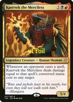 MTG Foil Time Spiral Remastered TSR Kaervek the Merciless MINT - Image 1