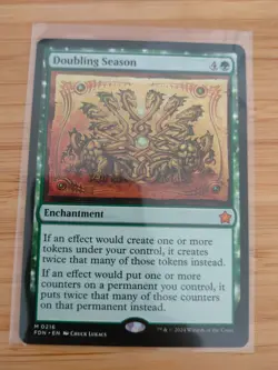 MTG Doubling Season 0216 Foundations M/NM Free UK P&P - Image 1