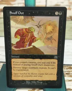 Snuff Out (played) x1 - MTG ENGLISH Rare - Mercadian Masques Black Instant - Image 1