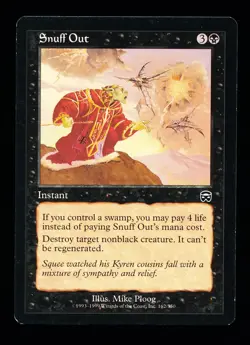 * * 1x Snuff Out x1 * * Mercadian Masques MTG VLP Very Lightly Played - Image 1