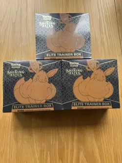 Pokemon TCG Shining Fates Elite Trainer Box ETB - New And Sealed X 3 - Image 1