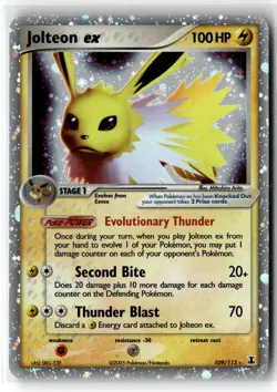 Jolteon ex ⭐ 109/113 Holo Rare EX Delta Species 2005 Pokemon LP - Image 1