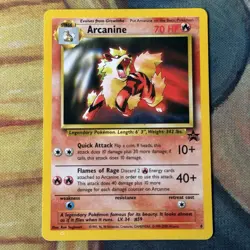 Pokemon TCG Arcanine Black Star Promo #6 WOTC Exclusive Ink ERROR RARE - Image 1