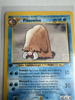 Piloswine 1st Edition Neo Genesis 44/111 WOTC Vintage Pokemon - Image 2