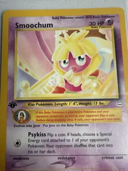 Smoochum 1st Edition 54/64 Neo Revelation WOTC Vintage Pokemon - Image 2