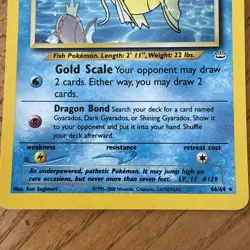 Pokemon TCG Shining Magikarp Neo Revelation 66/64 Holo Unlimited Holo Rare Ace 7 - Image 2