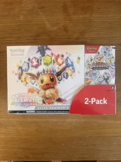 Pokemon TCG Prismatic Evolutions ETB Elite Trainer Box and Booster Bundle Costco - Image 1