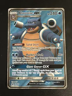 Blastoise GX SM189 Pokemon Black Star Promo 2019 Full Art Holo Damage - Image 1