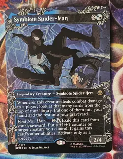 Symbiote Spider-Man Borderless Foil Card Magic: The Gathering - Image 1