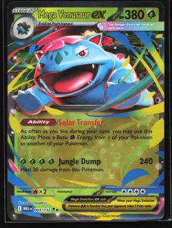 Mega Venusaur EX 003/132 - Mega Evolution - Double Rare - Pokemon TCG Card NM - Image 1