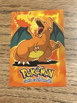 Pokemon Topps Charizard E6 of 12 Stage 3, Blue Label Non-Holo Card #06 Vintage - Image 1
