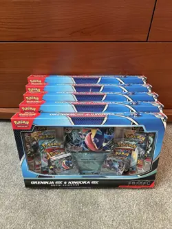 Pokemon Trading Card Game Greninja ex and Kingdra ex Collection Box LOT OF 5 - Image 1