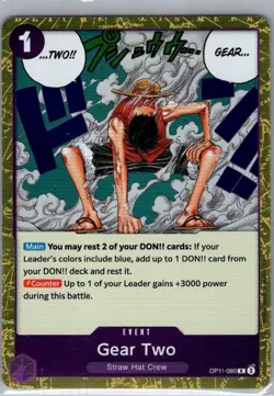 Gear Two OP11-080 English A Fist of Divine Speed - One Piece Card - NM - Image 1