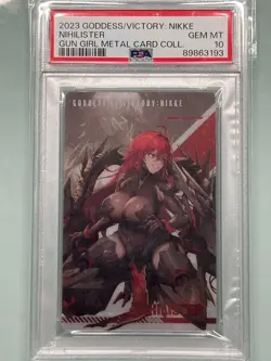 PSA 10 Nikke Goddess of Victory Gun Girl Metal Card Collection Vol.1 Nihilister - Image 1