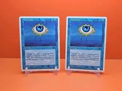 🔵🔵🔵 (2) 1995 Magic The Gathering THOUGHTLACE 4TH EDITION PLAYED 🔵🔵🔵 - Image 1