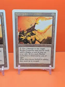 🟤🟤🟤 (2) 1994 Magic The Gathering ROCKET LAUNCHER REVISED 3RD EDITION PLAYED🟤 - Image 3