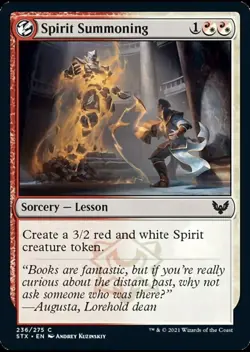 SPIRIT SUMMONING Magic MTG NM-M STRIXHAVEN SCHOOL OF MAGES Common - Image 3