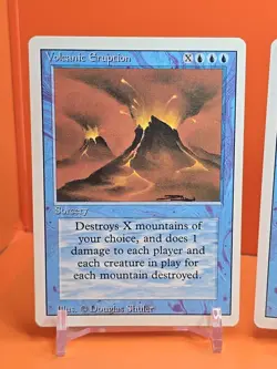🔵🔵🔵 (4) 1994 MAGIC The Gathering VOLCANIC ERUPTION REVISED 3RD EDITION PLAYED - Image 2