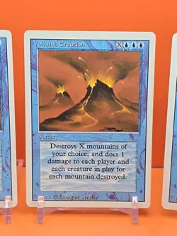 🔵🔵🔵 (4) 1994 MAGIC The Gathering VOLCANIC ERUPTION REVISED 3RD EDITION PLAYED - Image 4