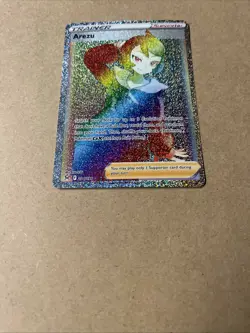 Pokemon TCG Arezu Trainer Full Art Secret Rainbow Rare Card 204/196 Pack Fresh - Image 2