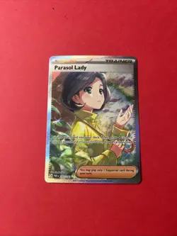 Parasol Lady 255/182SV04: Paradox Rift Holo Sir Pokemon TCG Card NM Condition - Image 1