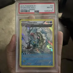 2015 POKEMON XY ANCIENT ORIGINS #21 GYARADOS-HOLO PSA 8 - Image 1