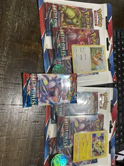 Pokemon Sword & Shield Battle Styles 3 Booster Pack Blisters Eevee & Jolteon 820650808227 - Image 1