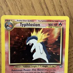 2000 POKEMON NEO GENESIS 1ST ED #18 TYPHLOSION-HOLO PSA 8 - Image 3