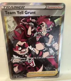 Team Yell Grunt 202/202 Pokemon Sword & Shield Full Art Trainer Near Mint - Image 2