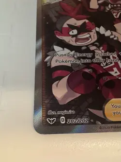Team Yell Grunt 202/202 Pokemon Sword & Shield Full Art Trainer Near Mint - Image 5
