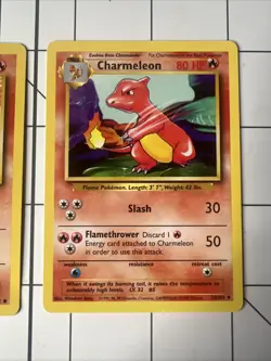 Charmeleon - 1999 Pokemon Base Set - #24/102 and Charmander #46/102 - NM/EX - Image 3