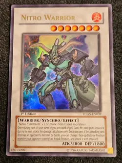 Yugioh! LP Nitro Warrior - TDGS-EN039 - Ultra Rare - 1st Edition Lightly Played, - Image 1
