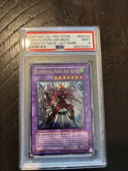 YUGIOH STON-EN034 ELEMENTAL HERO AIR NEOS ULTIMATE RARE PSA 9 MINT - Image 2