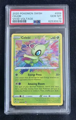 PSA 10 Celebi 009/185 Pokemon Vivid Voltage Amazing Rare Holo Graded Card - Image 4