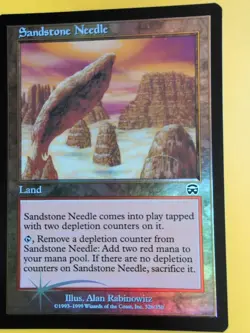 Sandstone Needle. Land... Mercadian Masques FOIL MTG card. Old Vintage. - Image 3