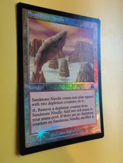 Sandstone Needle. Land... Mercadian Masques FOIL MTG card. Old Vintage. - Image 5