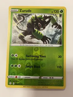 Pokemon Cards Zarude 016/072 Reverse Holo Shining Fates Nr Mint Card - Image 1