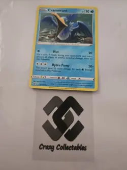 Pokemon Card Cramorant 051/192 Rebel Clash Non Holo Rare Mint Condition - Image 1
