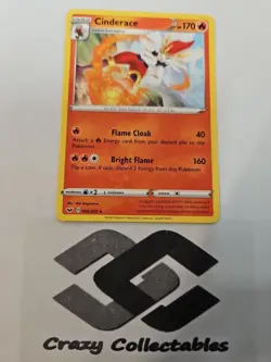 Pokemon Cinderace 036/202 Non Holo Sword And Shield Nr Mint Card - Image 1