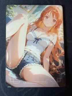 Goddess Nami Jeans Maiden Preimium Thick Card Waifu Doujin One Piece Full Art - Image 1