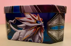 Pokemon TCG Metal Storage Tin V Design Empty - Lunala Solgaleo Card Box - Image 3