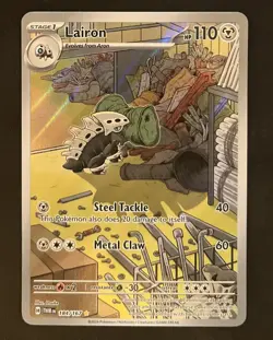 Pokemon TCG Lairon Scarlet & Violet Twilight Masquerade Holo Card 184/167 - Image 1